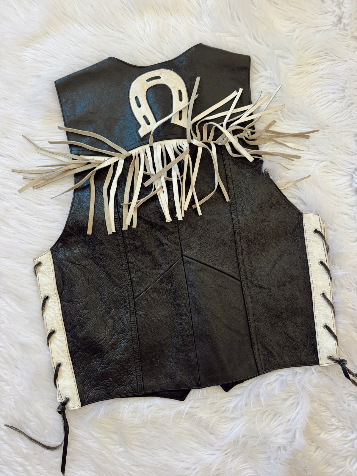 Vintage Horseshoe Fringe Vest