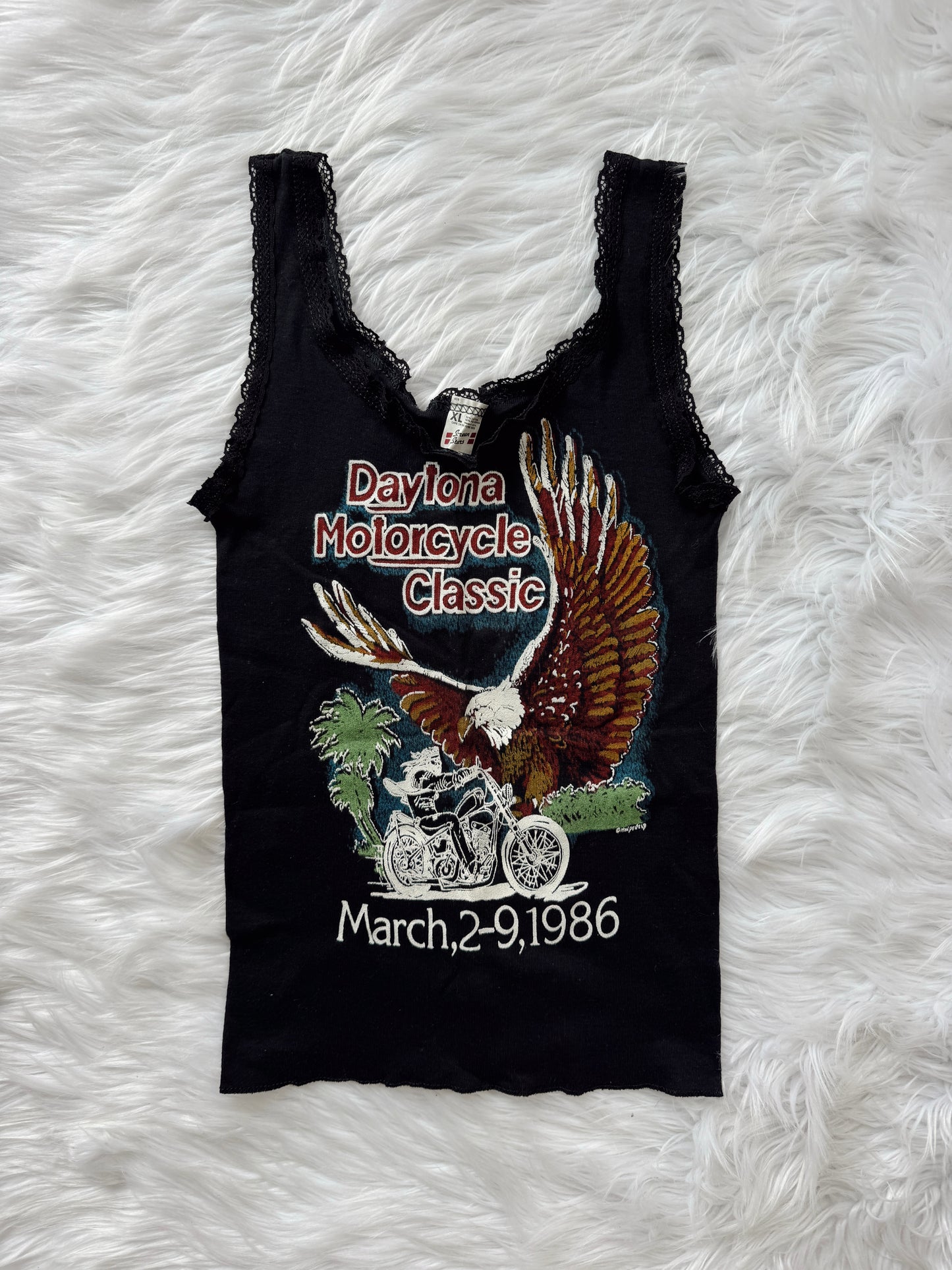 Vintage 1986 Daytona Motorcycle Classic Tank Top