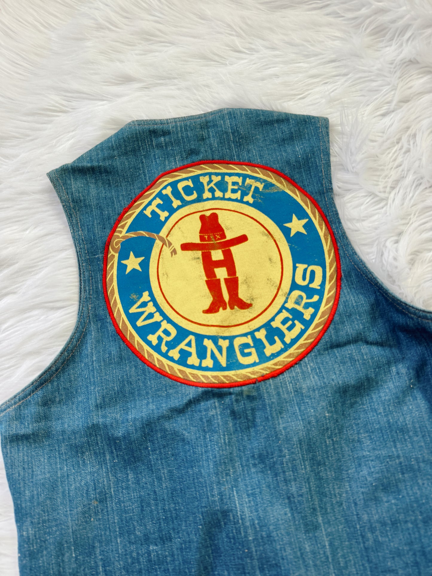 Vintage Ticket Wranglers Levis Denim Vest