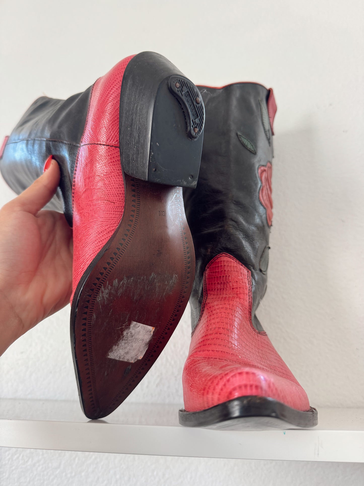 Vintage Rose Cowboy Boots