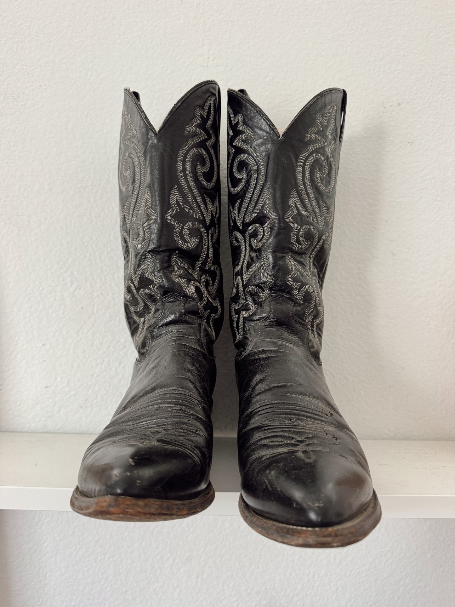 Vintage Black Cowboy Boots