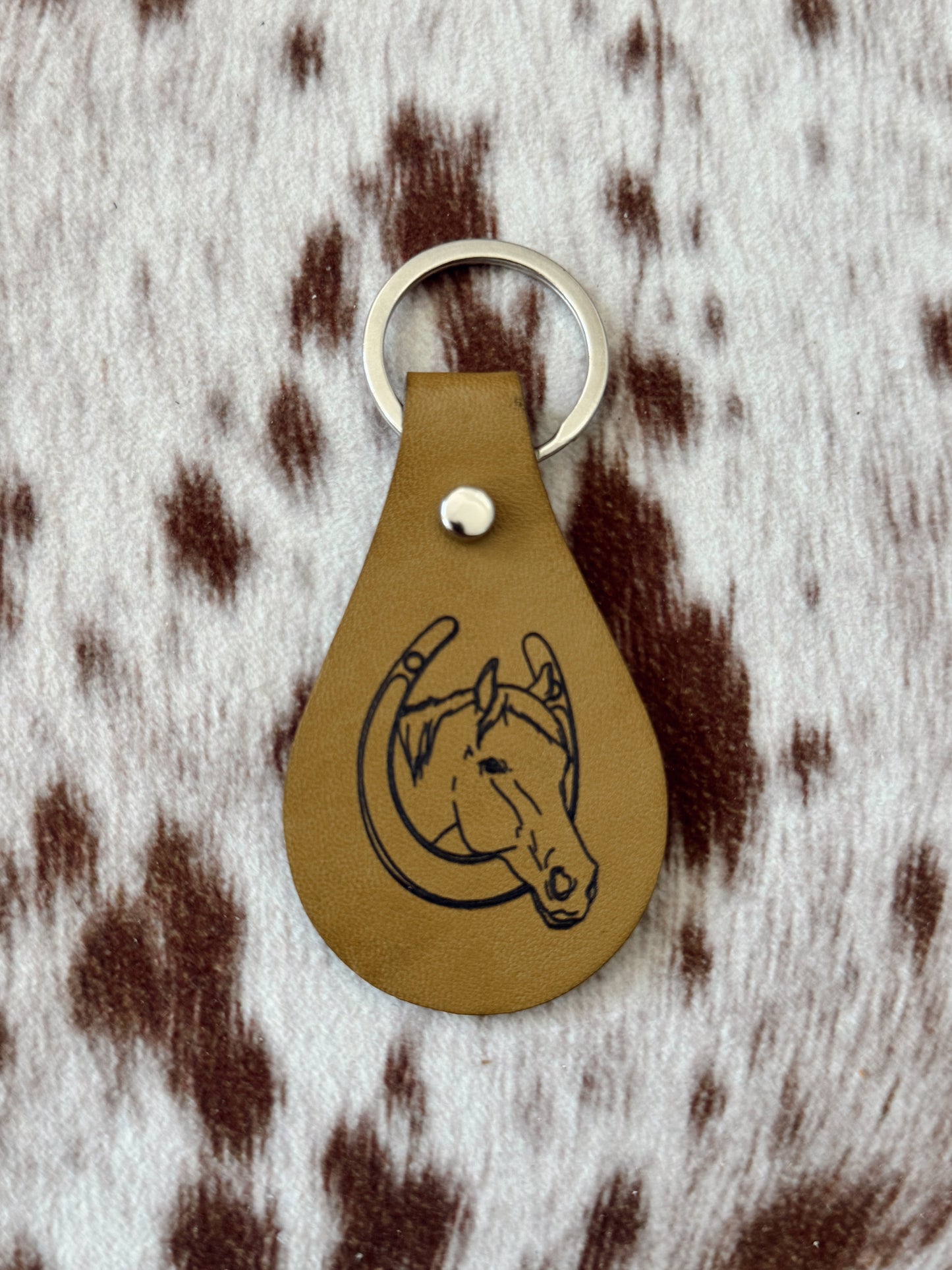 Leather Engraved Keychain