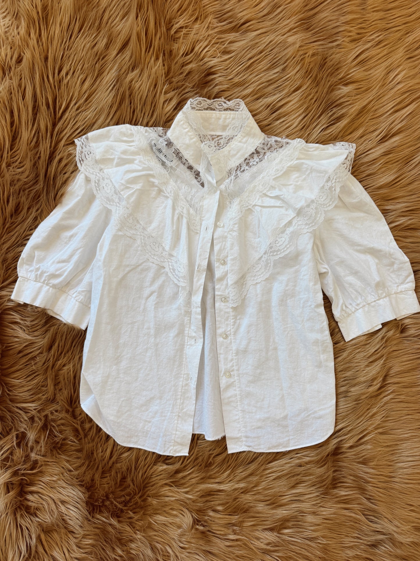 Vintage Prairie Style Lace Top