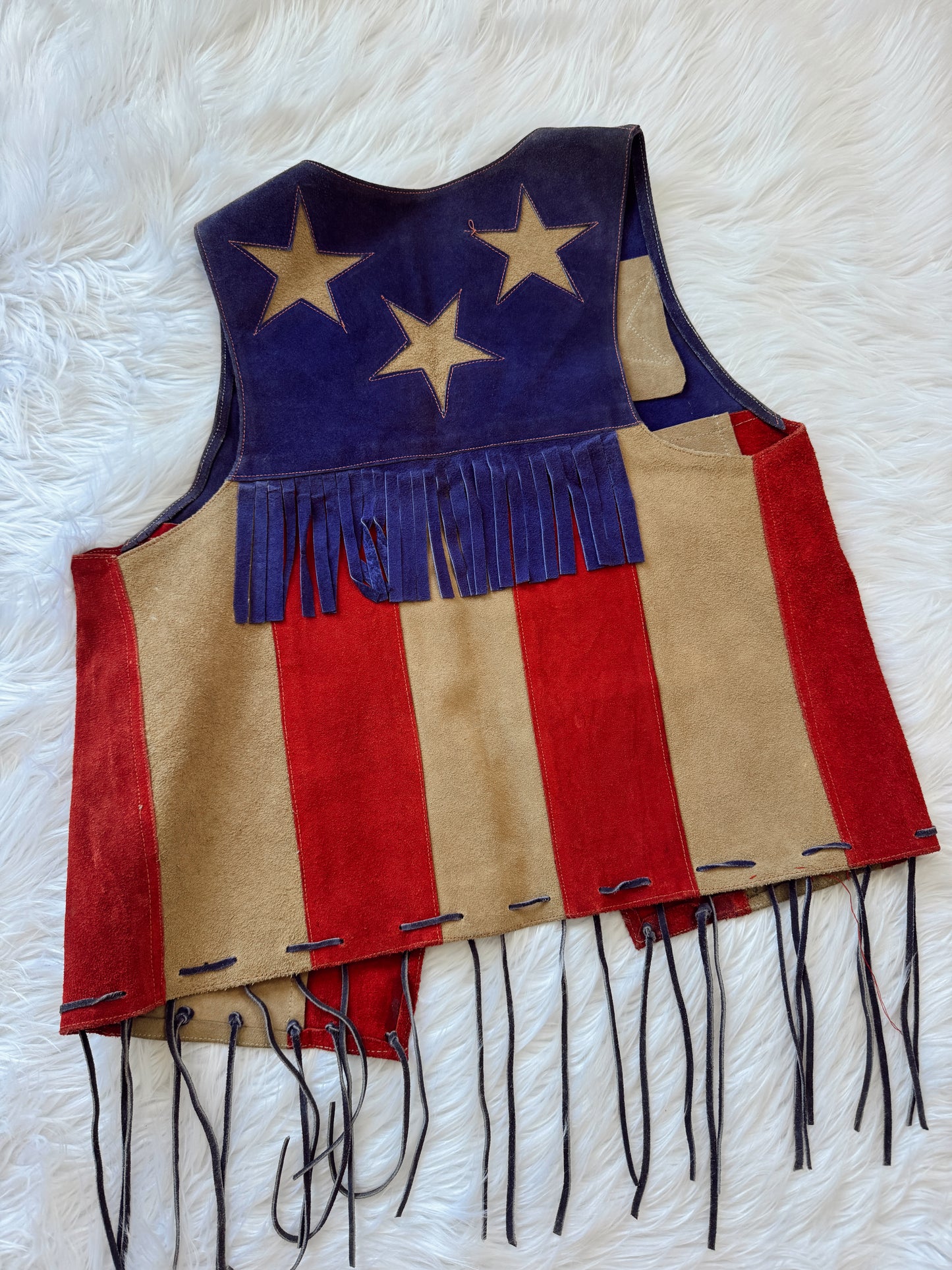 Vintage USA Suede Fringe Vest