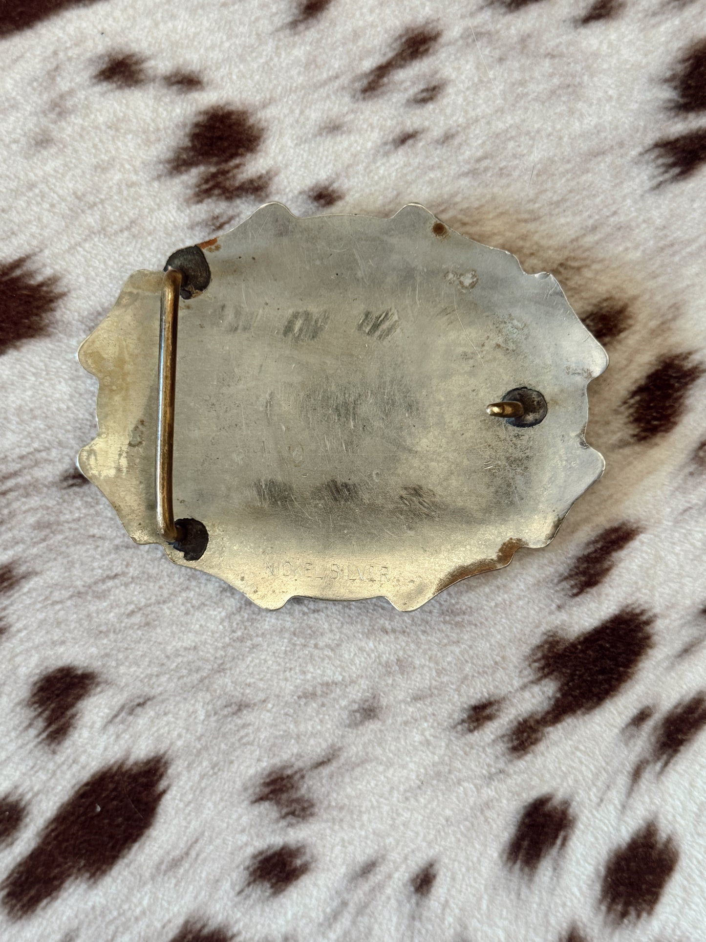 Vintage Cow Belt Buckle