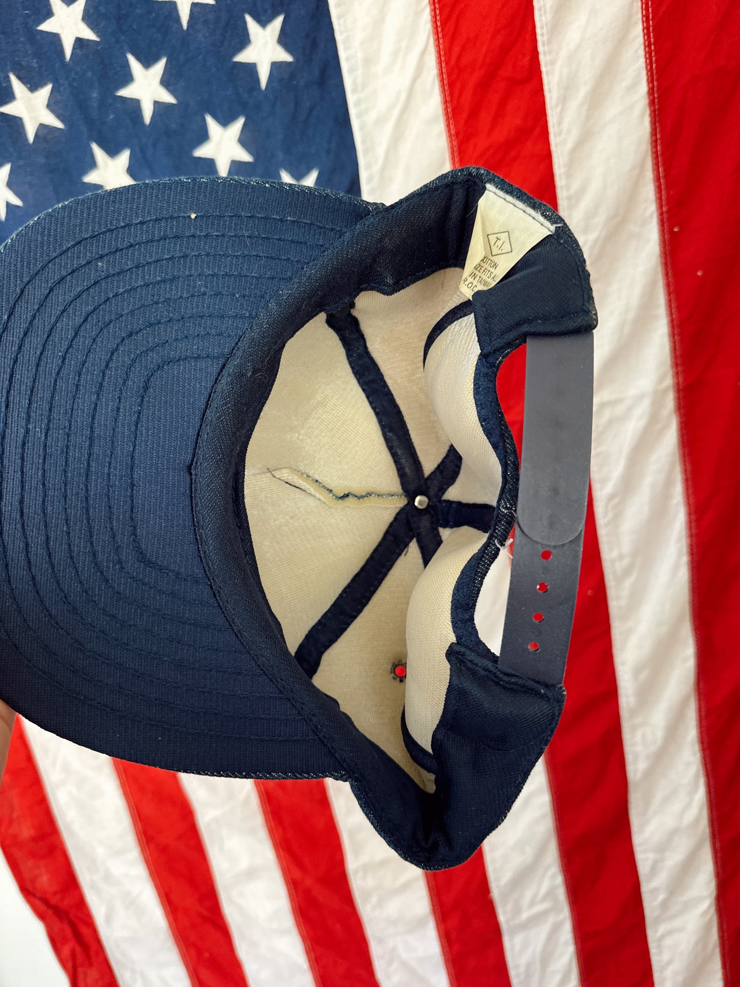 Vintage Gray Farm Center Denim Hat