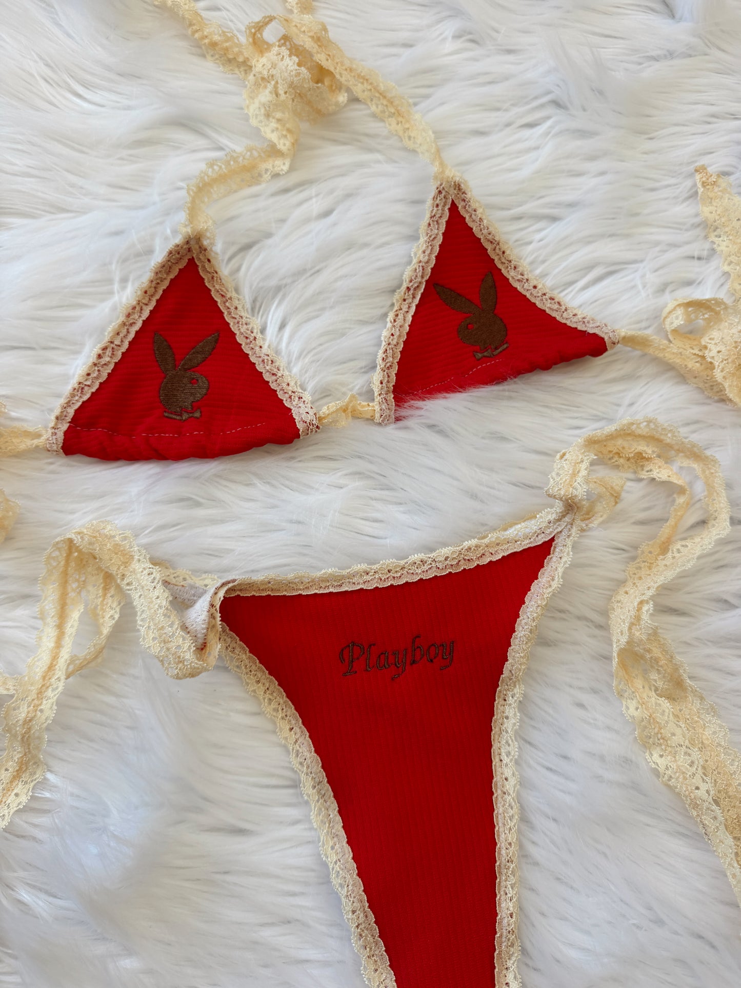 Vintage Playboy Embroidered Set
