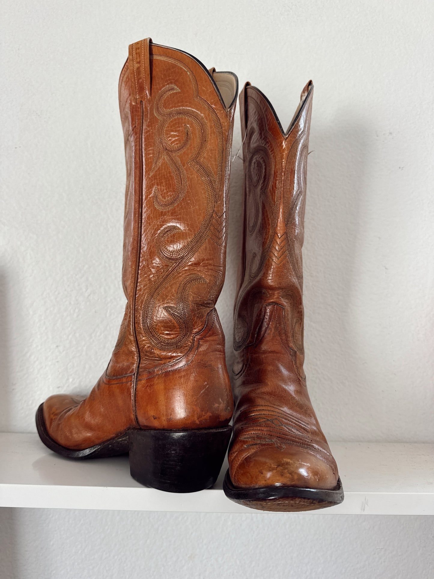 Vintage Brown Cowboy Boots
