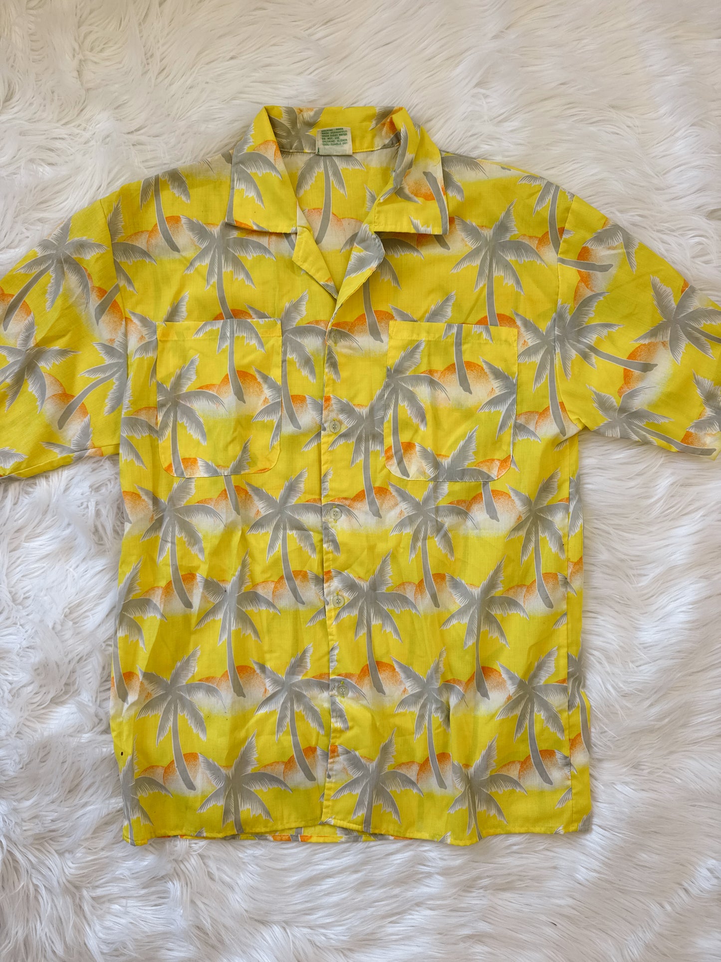Vintage Yellow Hawaiian Shirt