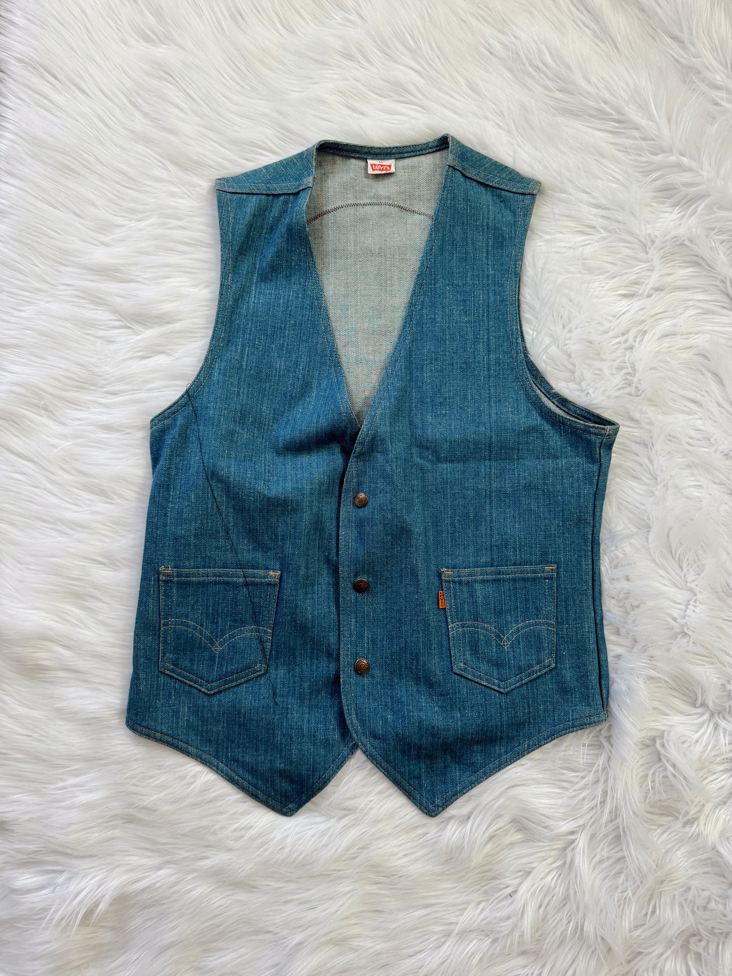 Vintage Ticket Wranglers Levis Denim Vest