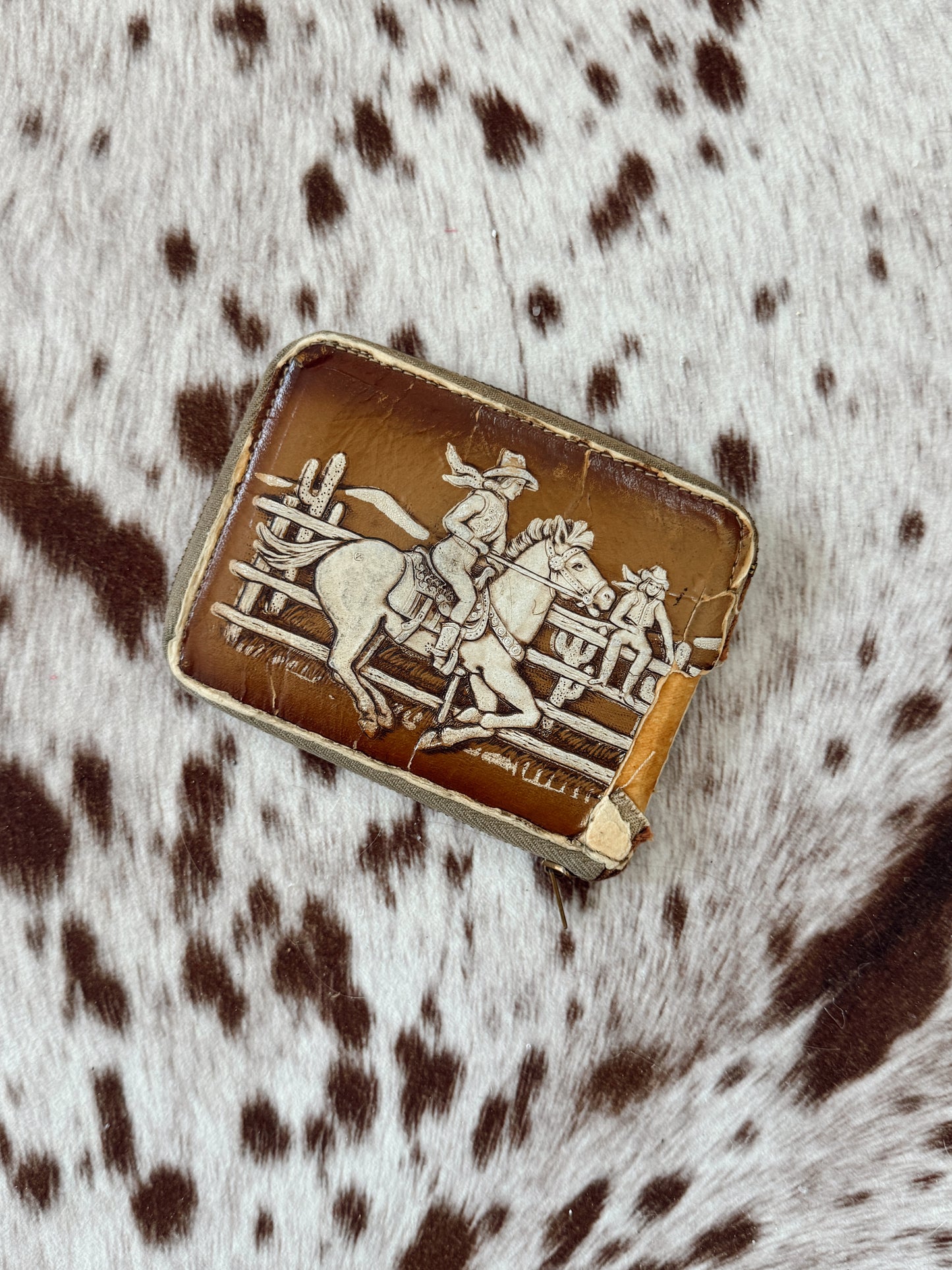 Vintage Western Leather Wallet