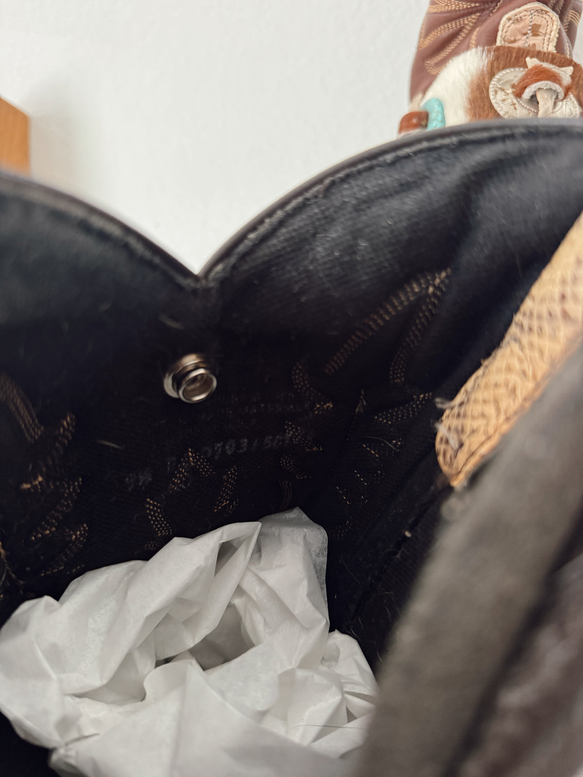 Vintage Snakeskin Boot Strap Cowboy Boots