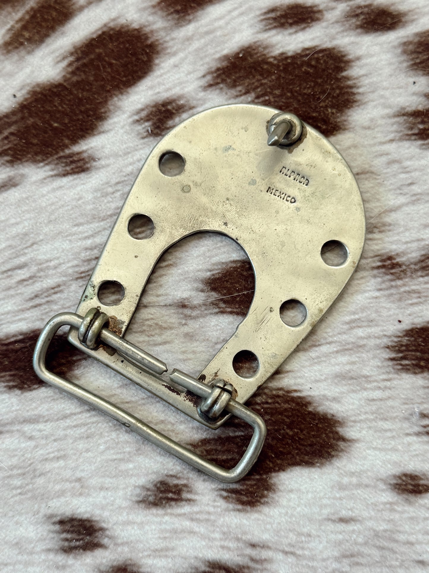 Vintage Turquoise Horseshoe Belt Buckle
