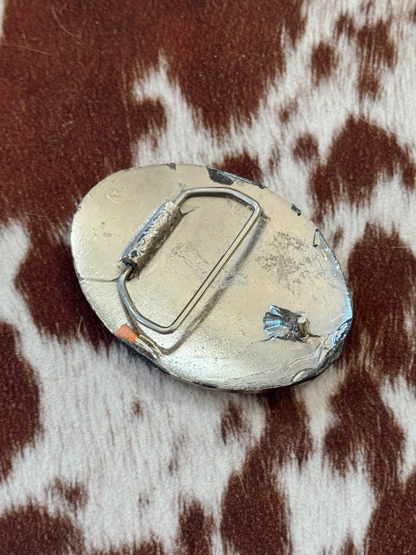Vintage Turquoise Horse Belt Buckle