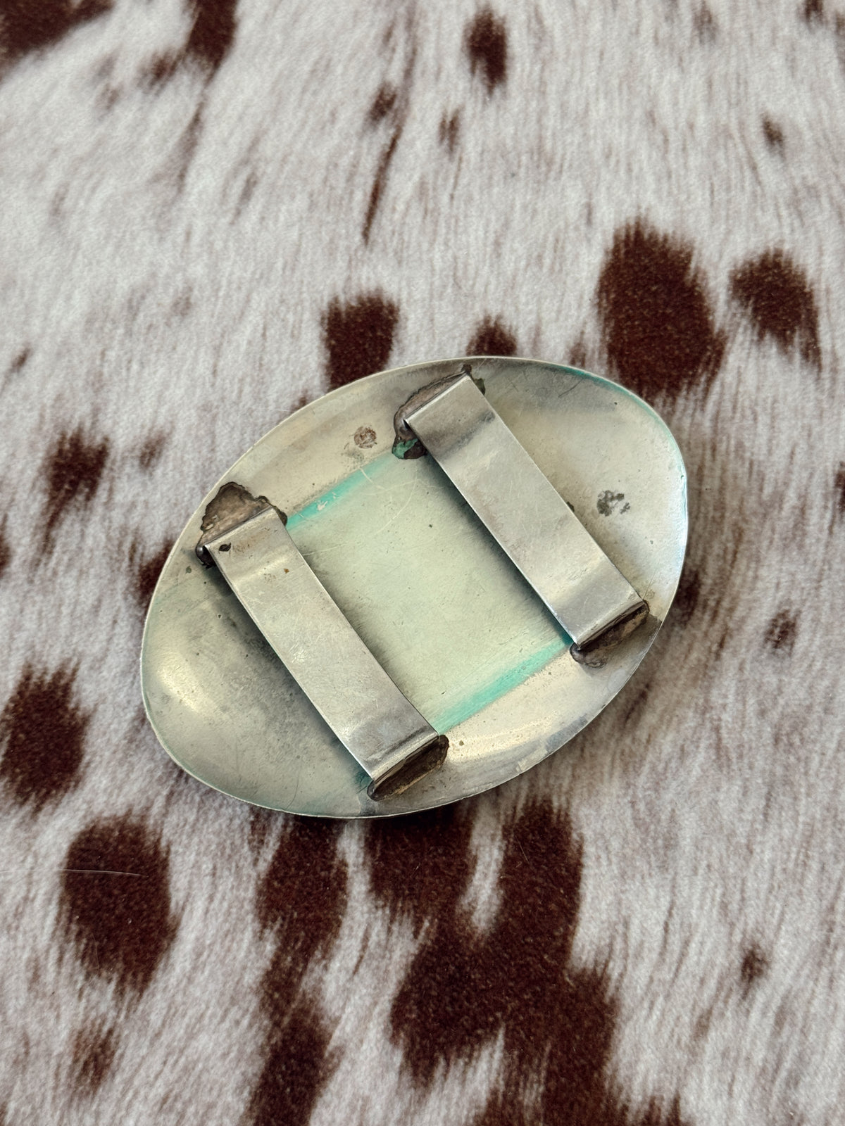 Vintage Horse Turquoise Belt Buckle