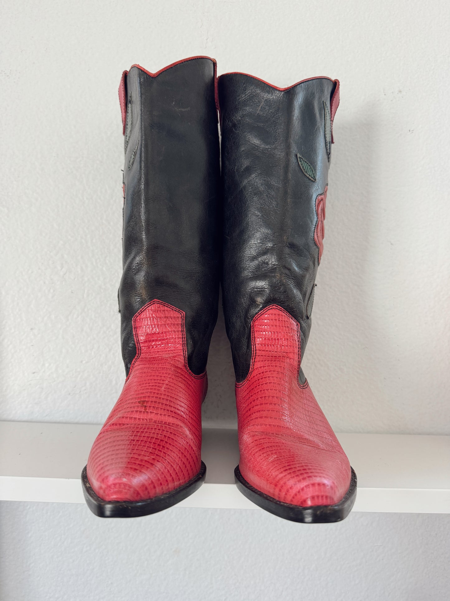 Vintage Rose Cowboy Boots