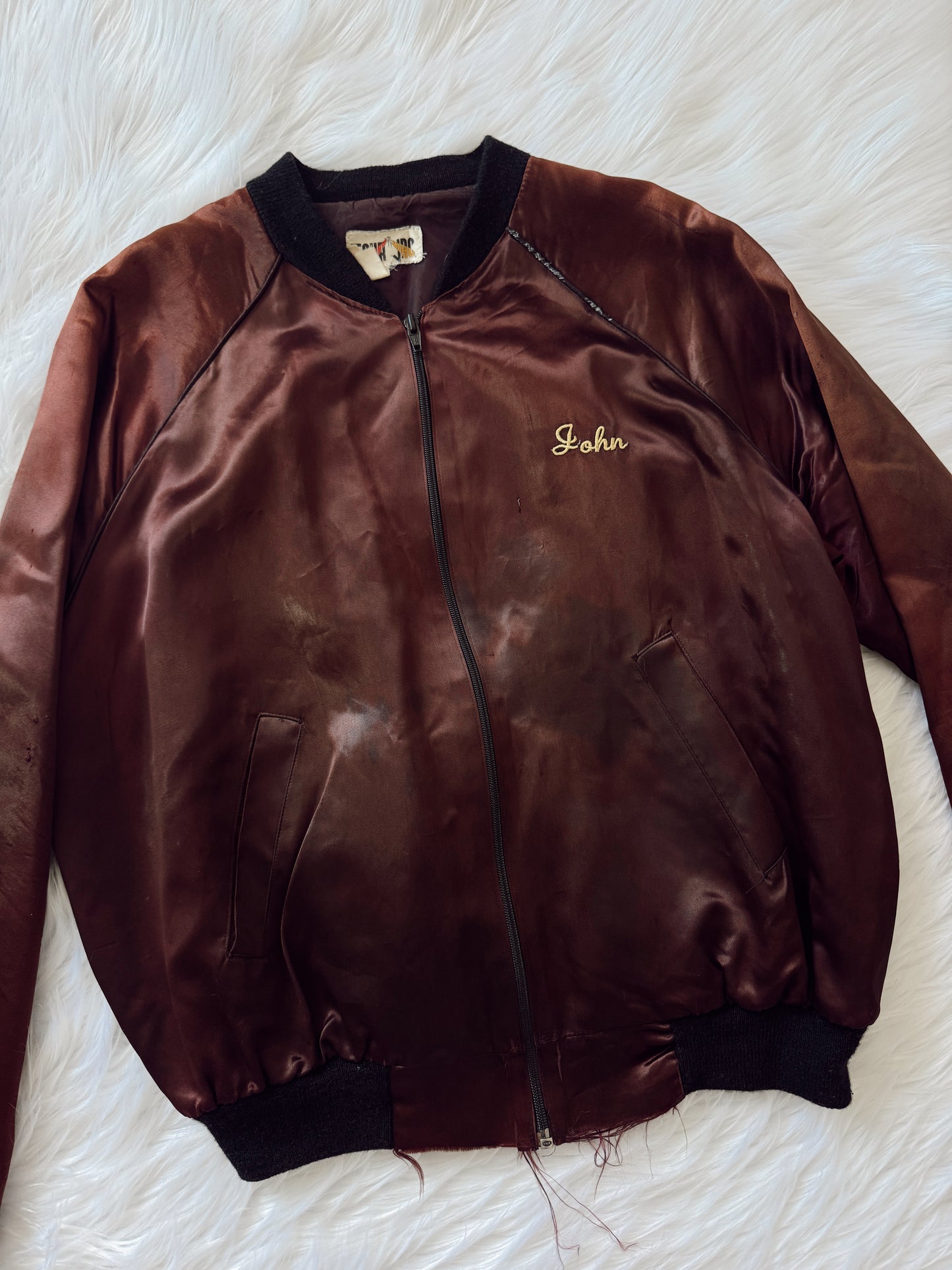 Vintage Van Halen Tour Crew Member Bomber Jacket