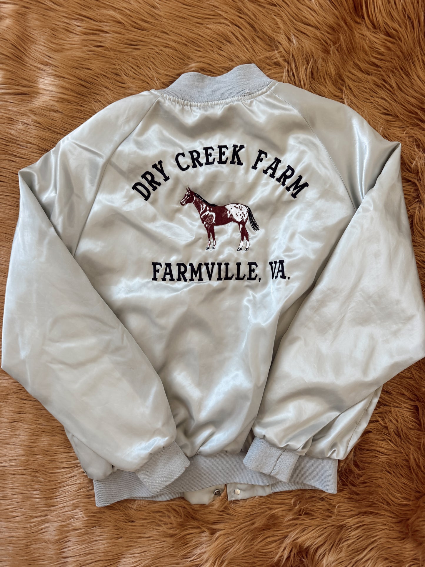 Vintage Dry Creek Farm Horse Bomber Jacket