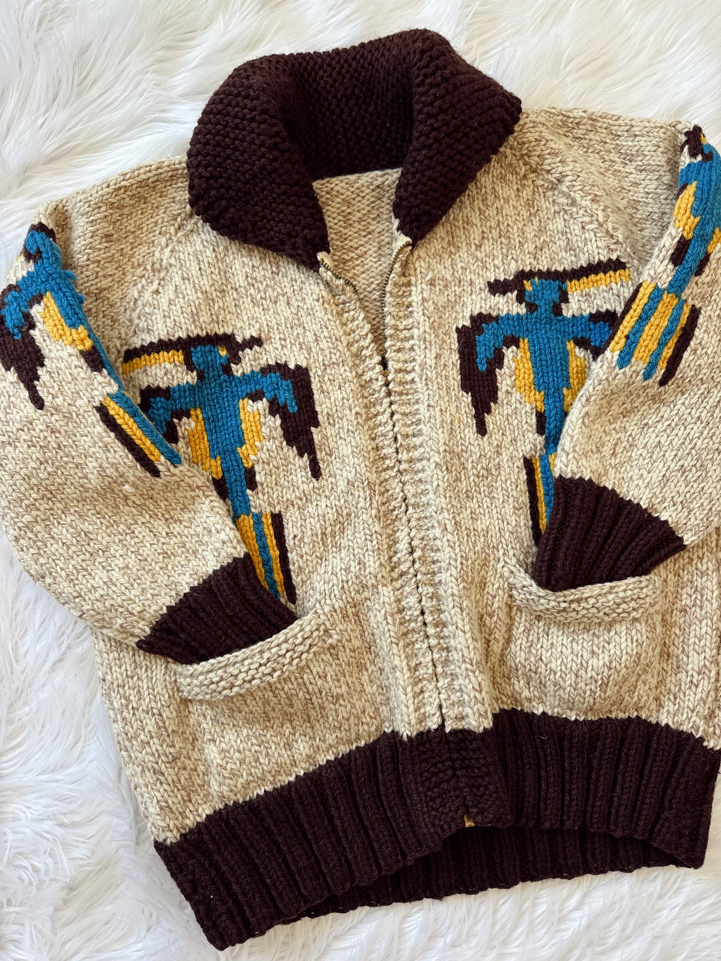 Vintage Thunderbird Cowichan Sweater
