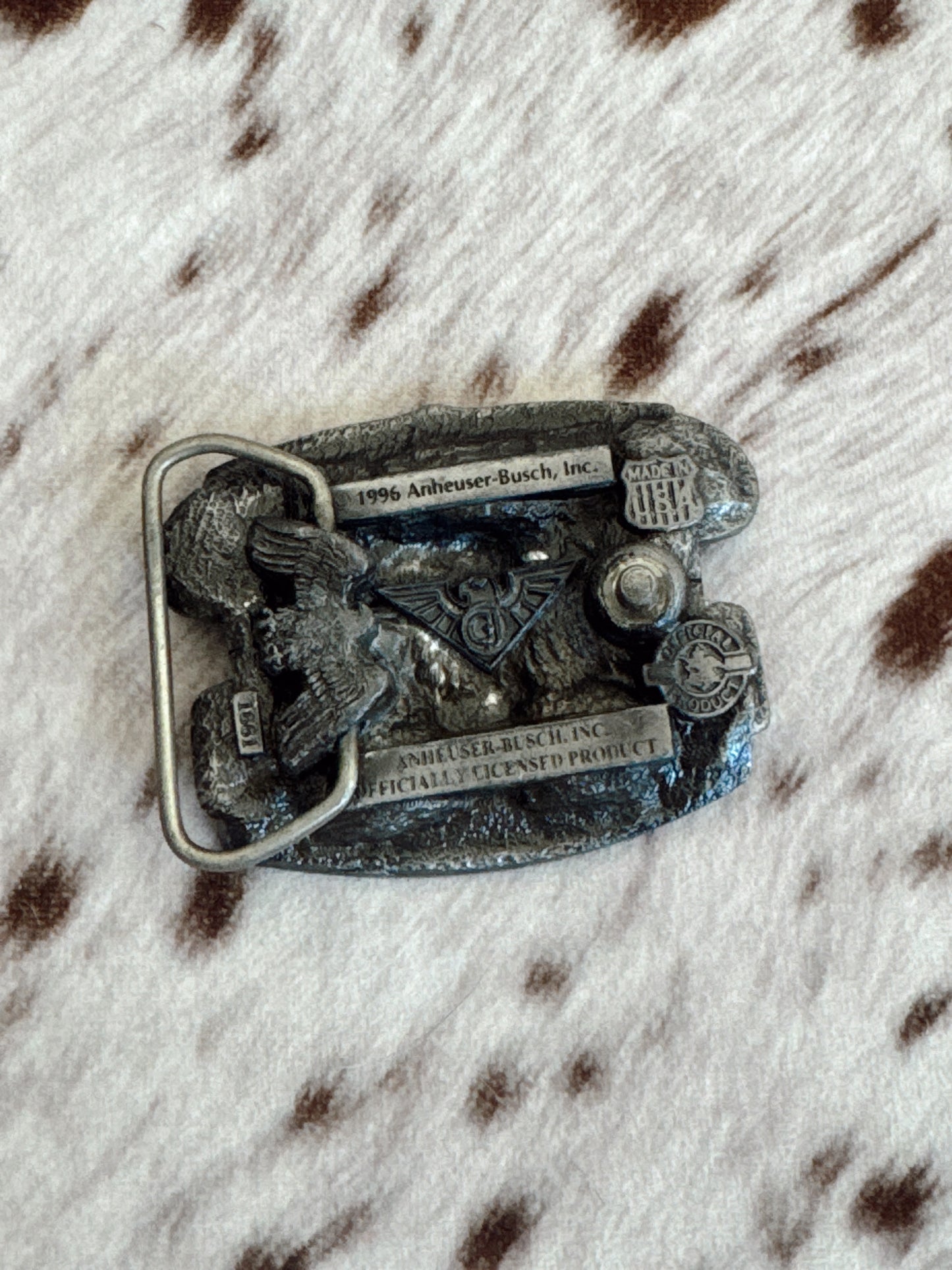 Vintage This Bud's For You Belt Buckle