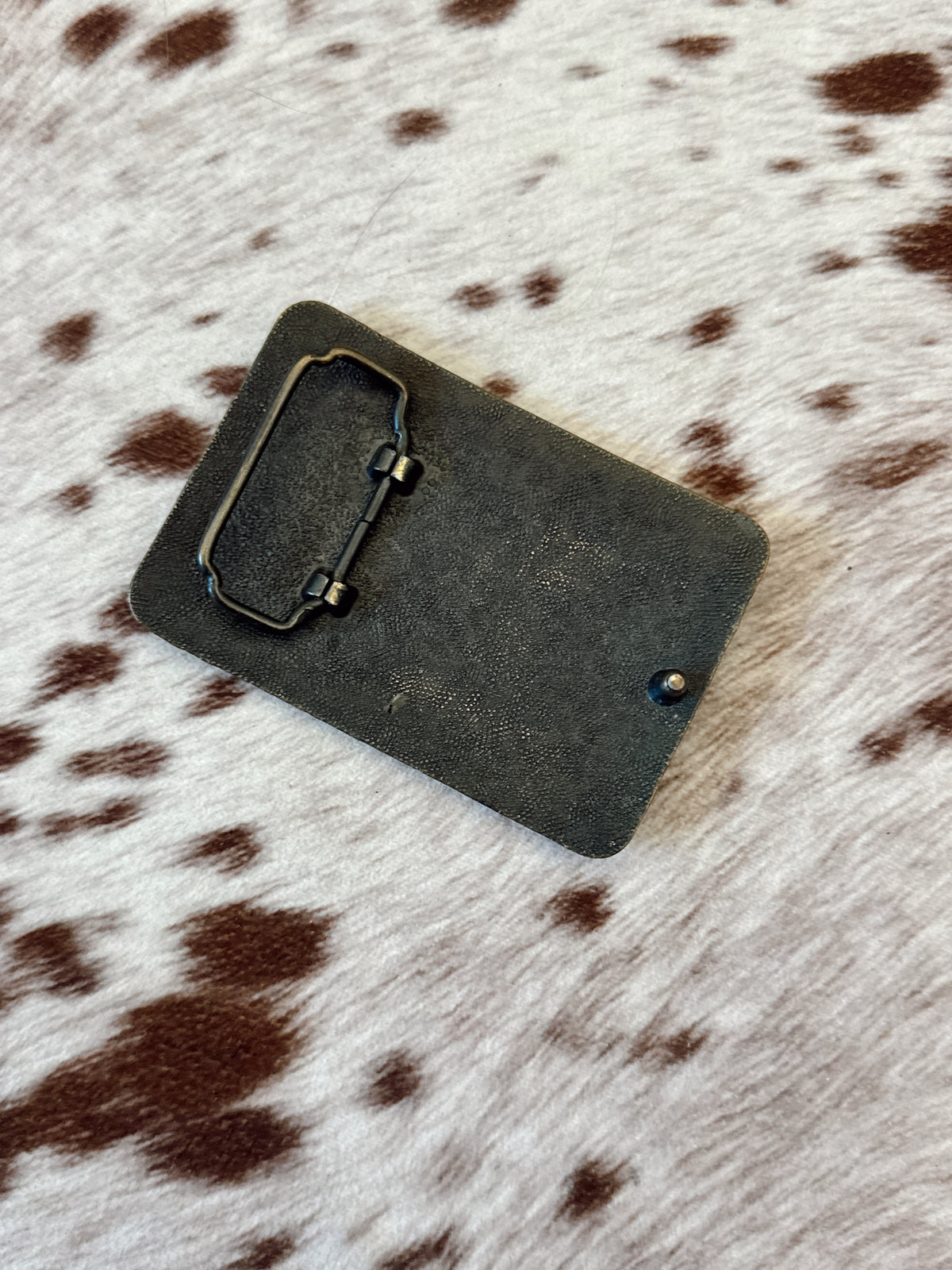 Vintage Mustache Rides Belt Buckle