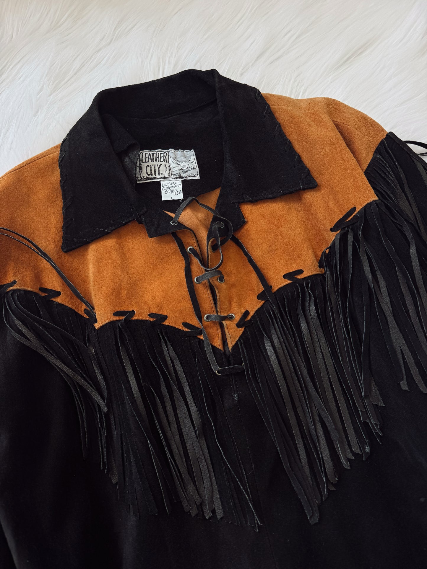 Vintage Suede Fringe Longsleeve